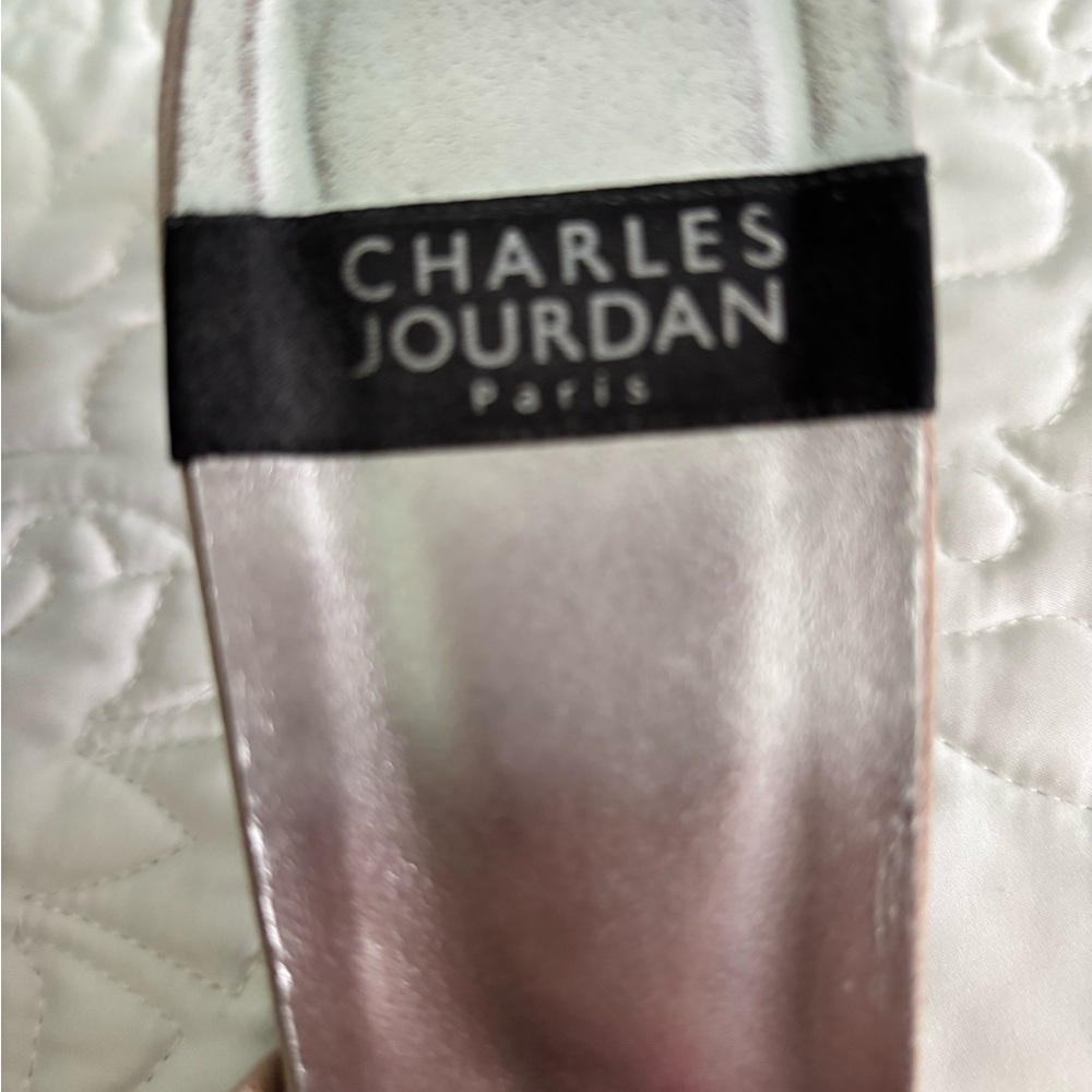 Charles Jourdan Tan Embellished Heels - Picture 2 of 4